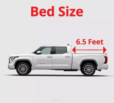 Bed size 6.5 feet